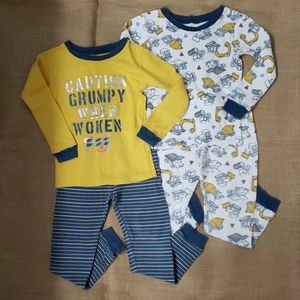 Boys 4T "Caution Grumpy When Woken" Pajama Set